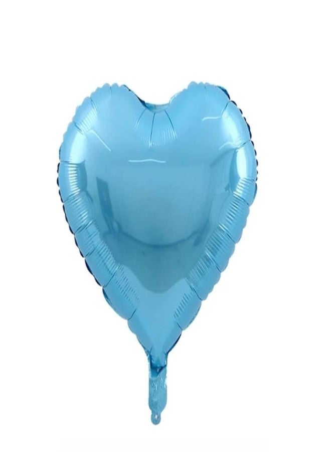 Juzfun بالونات جوزفن فويل لتزيين أعياد الميلاد، لون أزرق على شكل قلب، عبوة من 10 قطع، حجم صغير 5 بوصة، لوازم حفلات الزفاف والذكرى السنوية - Image 1